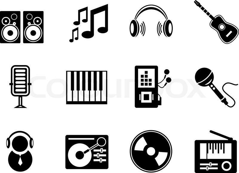 800x579 Vector Music Icons Stock Vector Colourbox