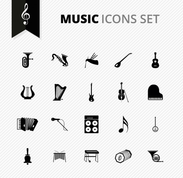 600x582 Free Vector Music Icons Set
