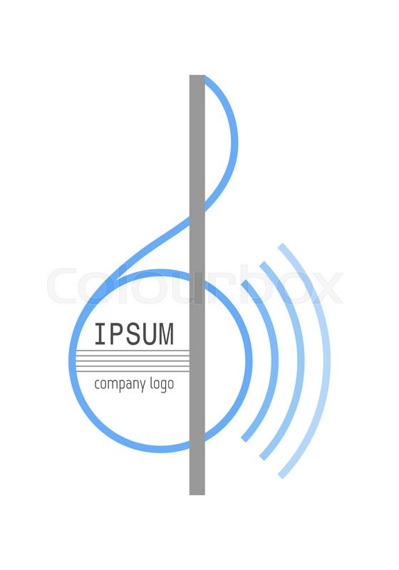 560x800 Music Logo Treble Clef. Business, Art Logo For Company. Vector