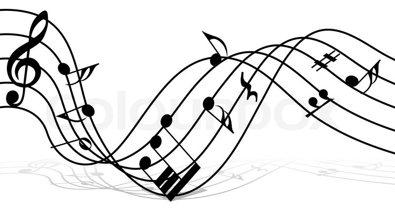 800x450 Vector Musical Notes Staff Background For Design Use Stock