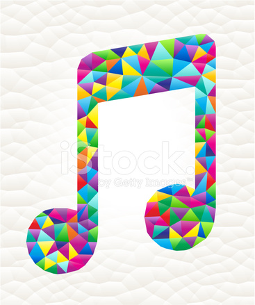 367x439 Music Note On Triangular Pattern Mosaic Royalty Free Vector Art