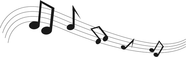 600x184 Black Music Notes Free Vector In Adobe Illustrator Ai ( .ai