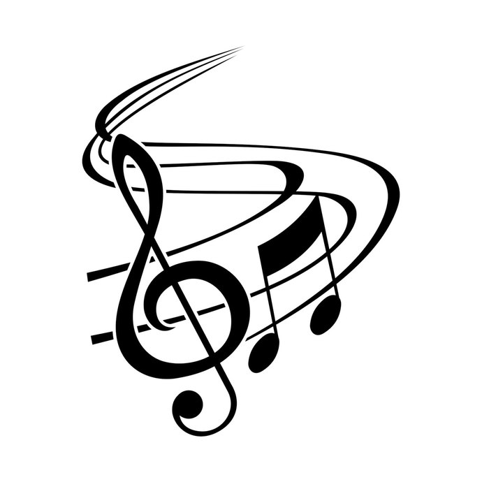 690x690 Classic Music Notes With Treble Clef Graphics By Vectordesign