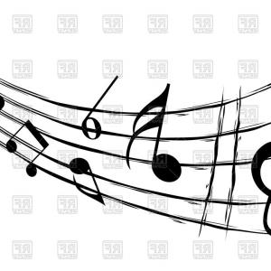 300x300 Photostock Vector Microphone Sign With Music Notes Vector White