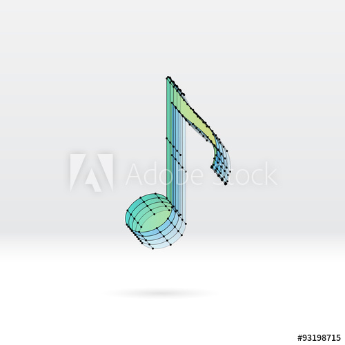 500x500 Transparent Music Note With Dotted Scheme