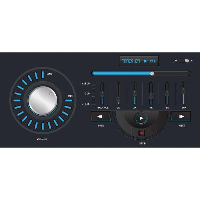 660x660 Music Player Interface Vector