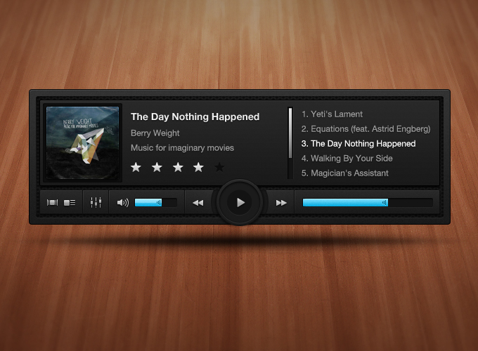 680x500 Free Dark, Complex Music Player Psd Files, Vectors Amp Graphics