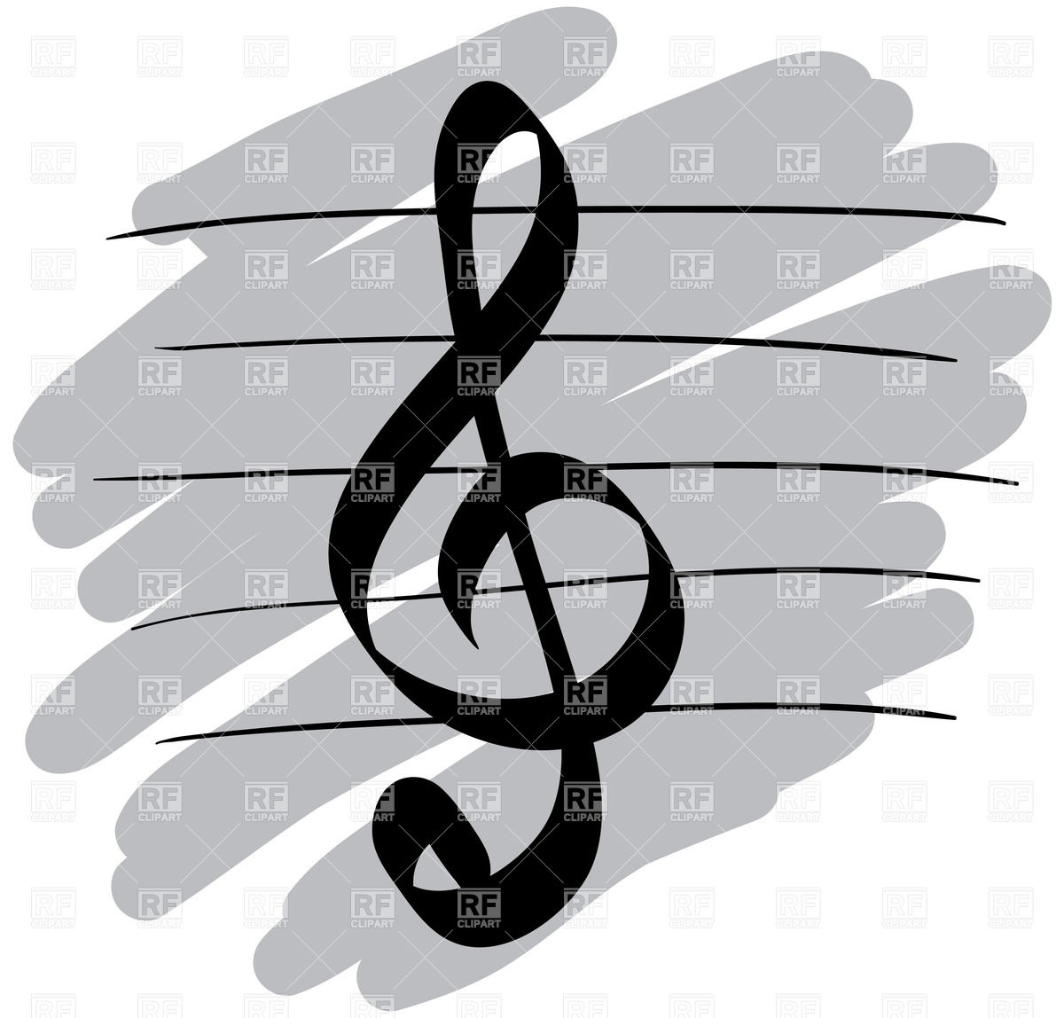 1200x1148 Stylized Treble Clef