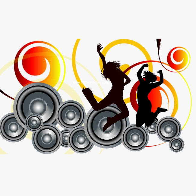 650x650 Music Vector Decorative Patterns, Music, Silhouette Figures, Curve