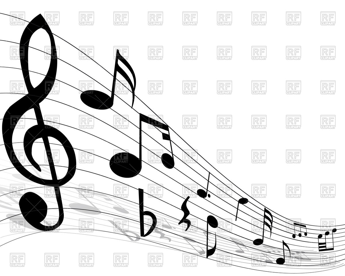 1200x960 Musical Notes With Lines And Shadows Vector Image Vector Artwork