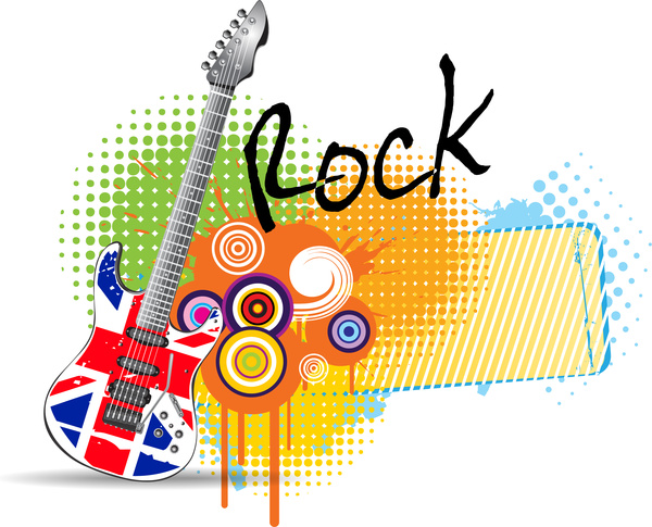 600x485 Guitar Rock Music Background Free Vector In Adobe Illustrator Ai