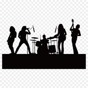 300x300 Png Silhouette Singing Music Vector Silhouette Figures Shopatcloth