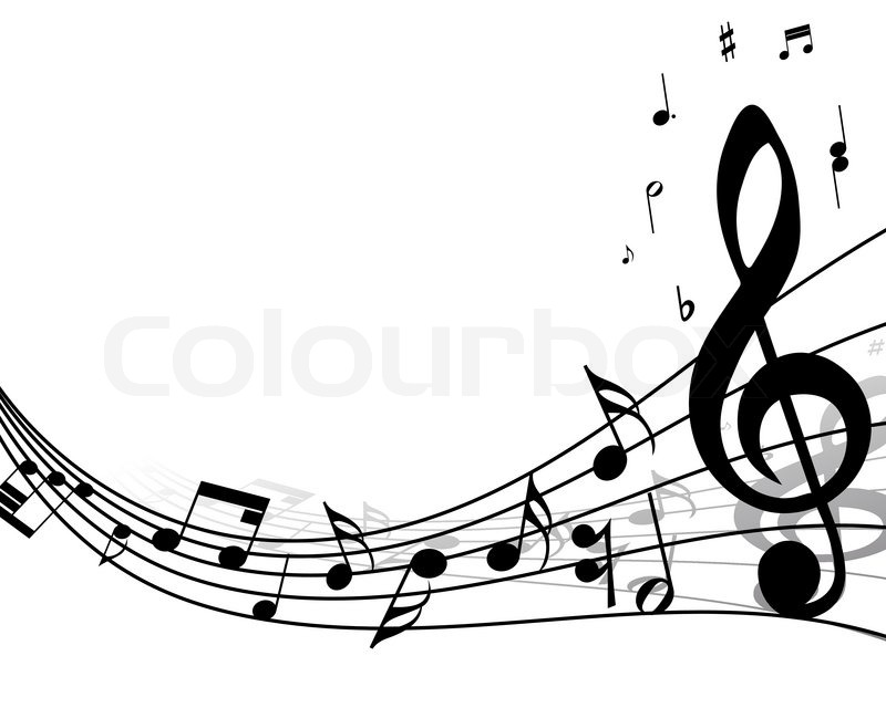 800x640 Vector Musical Notes Staff Background For Design Use Stock