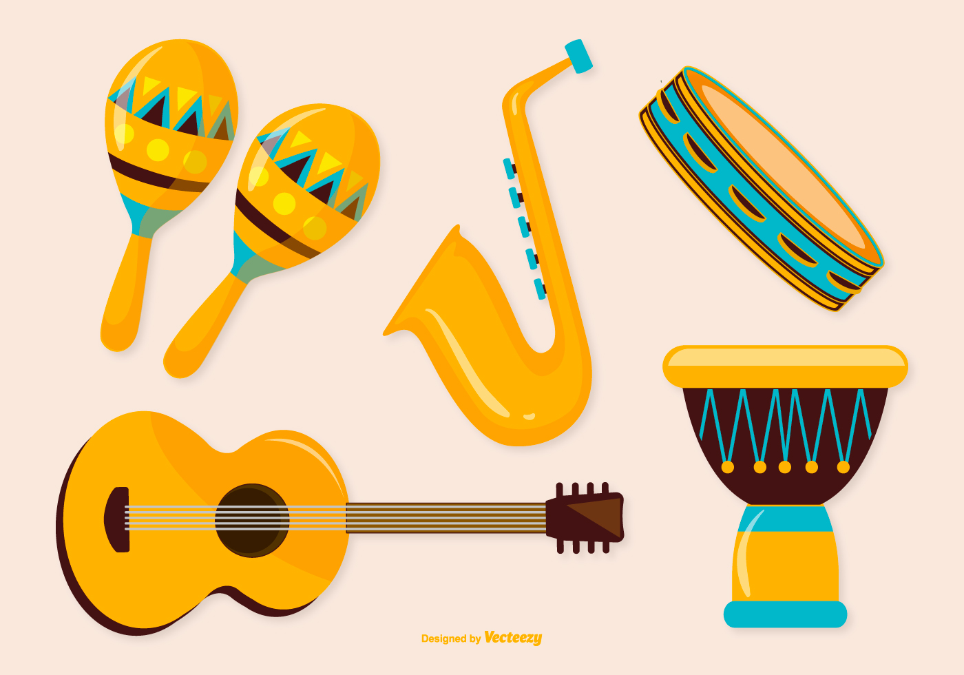 1400x980 Musical Instruments Vector Free Download