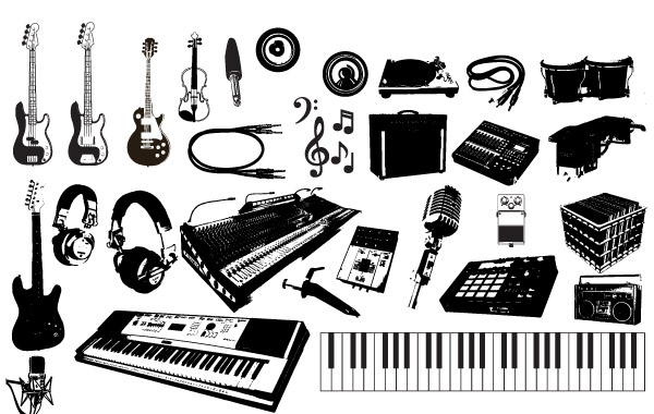 600x380 Musical Instruments Vector Kit Vector Free Download