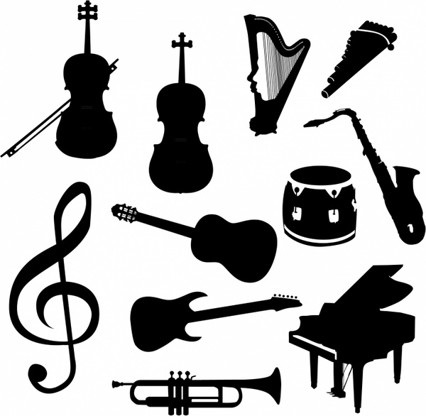 600x586 Vector Music Instruments Free Vector In Adobe Illustrator Ai ( .ai