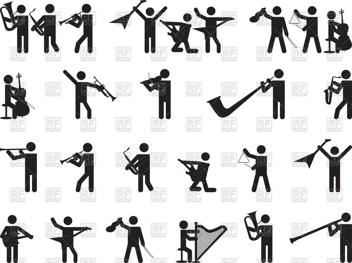 1200x896 Pictograms Of Singers And Musicians With Different Musical