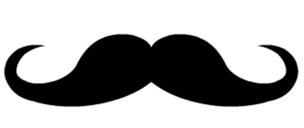 600x254 Mustache Butcher Vector Graphic Free Images