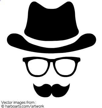 335x355 Download Hipster Face With Dandy Mustache