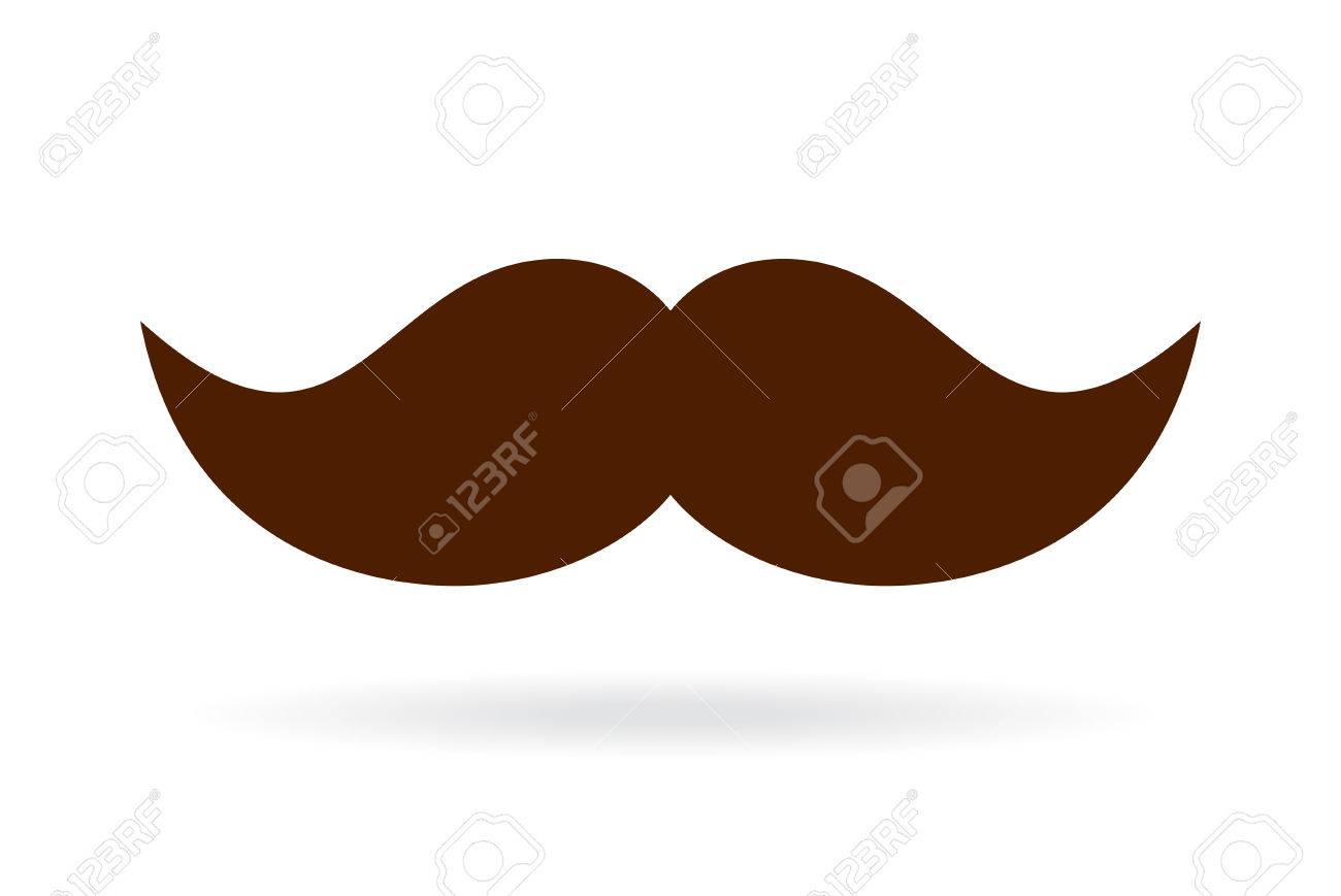 1300x869 Engraved Vintage Long Mustache. Vector Illustration Royalty Free