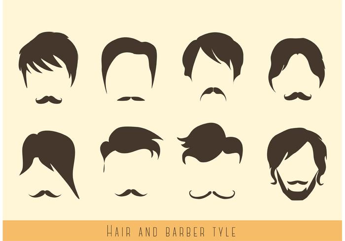 700x490 Hair And Mustache Vectors