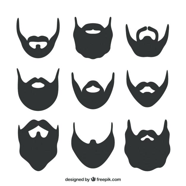 626x626 Mustache Clip Art Free Download Beard Silhouette Set Free Vector