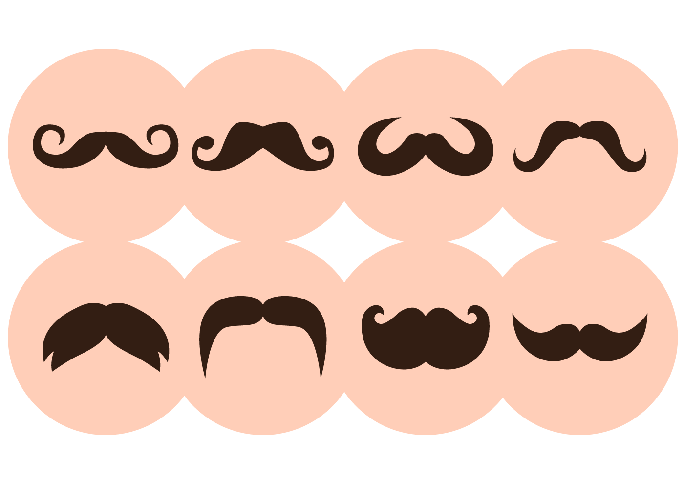 1400x980 Mustache Free Vector Art