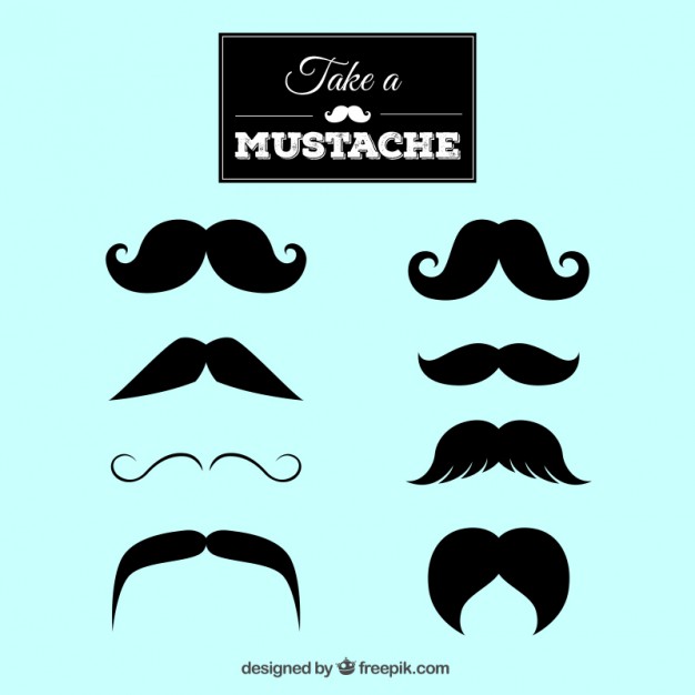 626x626 Mustaches Collection Vector Free Download