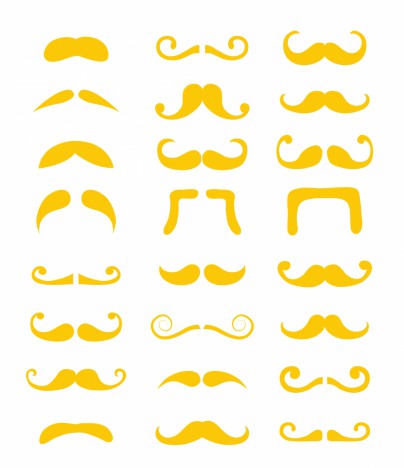 404x468 Blond Moustache Or Mustache Vector Set Vectors Stock In Format For