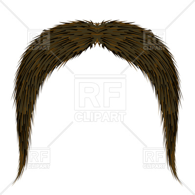 400x400 Brown Hairy Mustache Vector Image Vector Artwork Of Objects