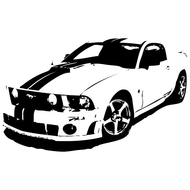 660x660 Ford Mustang Free Vector 123freevectors