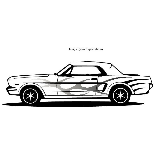 660x660 Mustang Car Free Vector 123freevectors