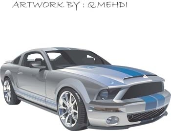 350x268 Mustang Sport Car Vector Free Vector In Adobe Illustrator Ai ( .ai