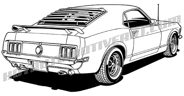 600x315 1970 Ford Mustang Fastback Clip Art, Buy Two Images, Get One Image