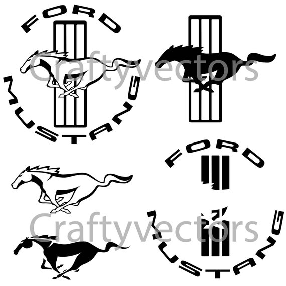 570x570 Ford Mustang Logos Vector Etsy