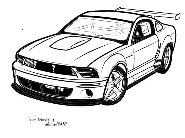 600x450 Ford Mustang Vector Art By Ahmad0410