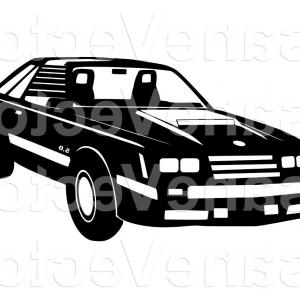 300x300 Ford Mustang Vector Silhouette Clip Arenawp