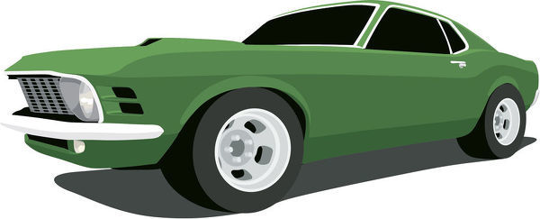600x243 Vector 1970 Ford Mustang