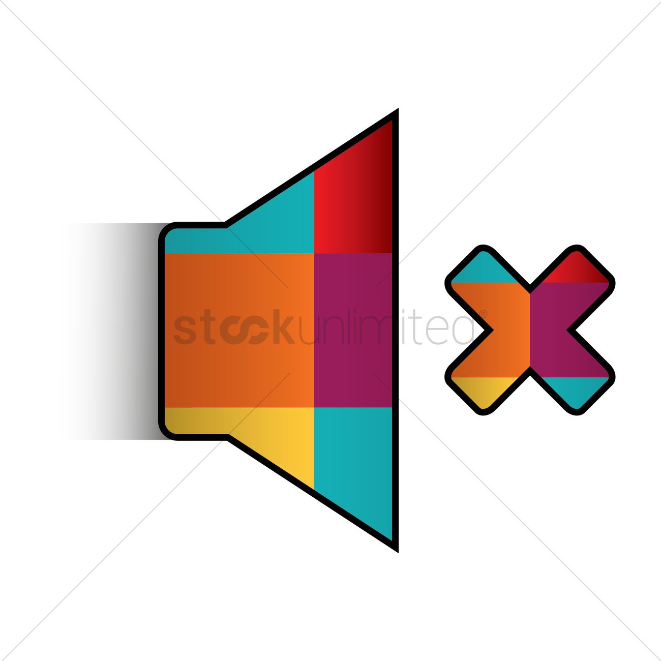 1300x1300 Sound Volume Mute Vector Image