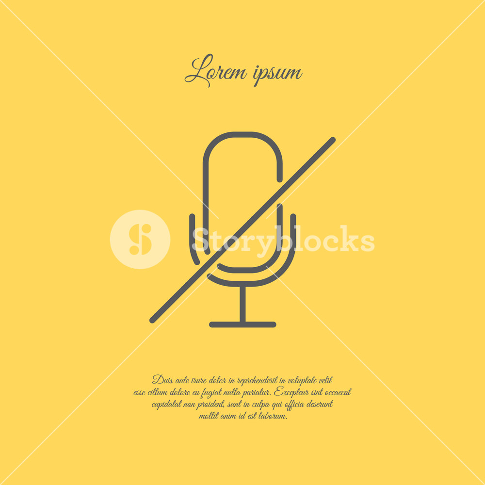 1000x1000 Web Icon. Mute. Vector Illustration Royalty Free Stock Image