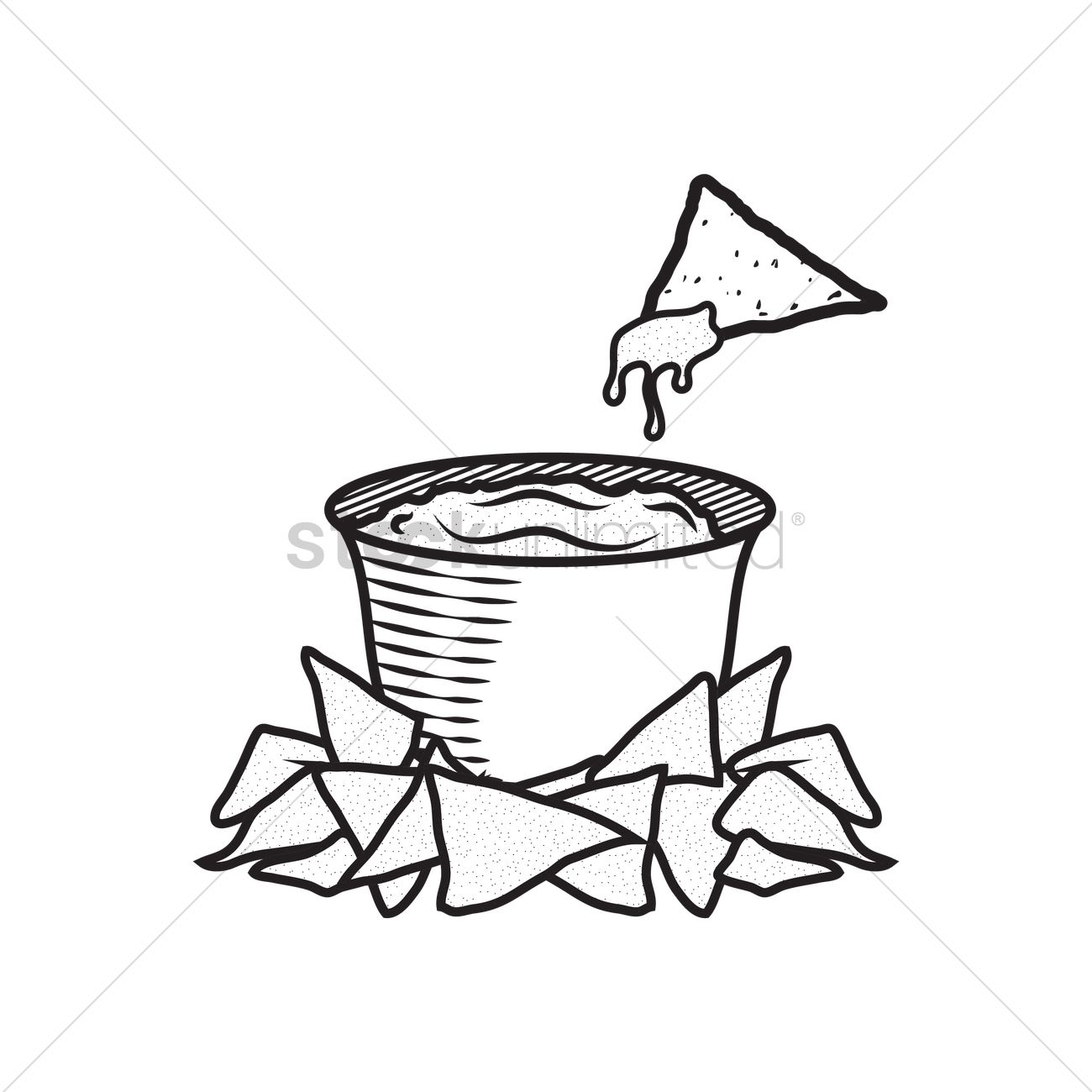 1300x1300 Nachos Vector Image