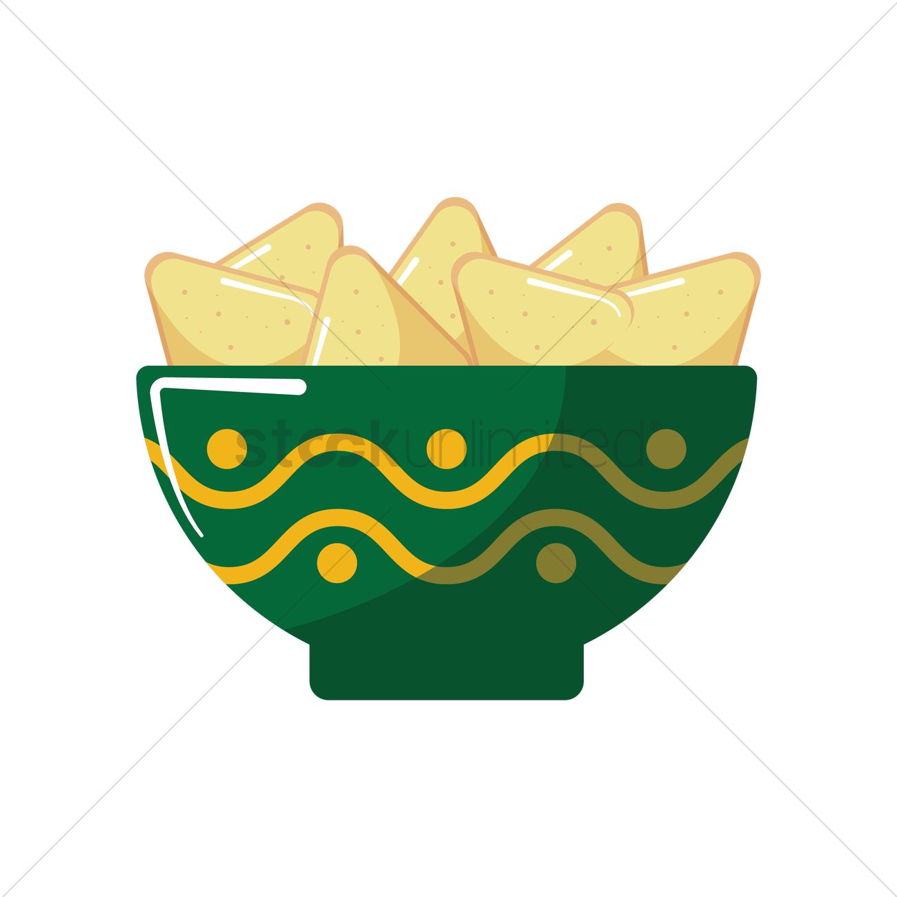 1300x1300 Bowl Of Nachos Vector Image