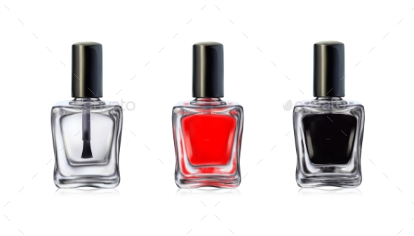 590x337 Nail Polish Bottles On White Background Vector By Lolya1988