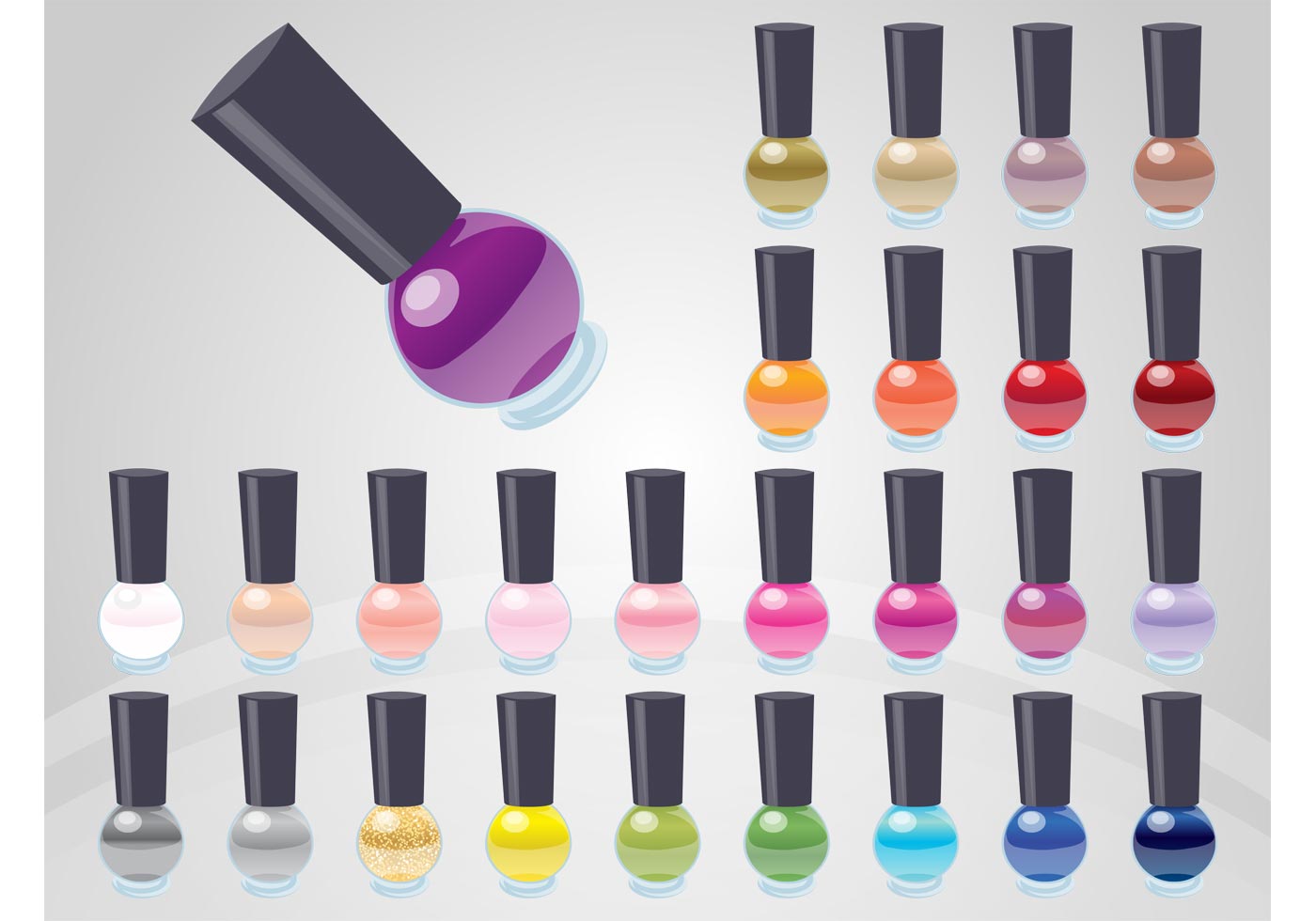 1400x980 Nail Polish Free Vector Art