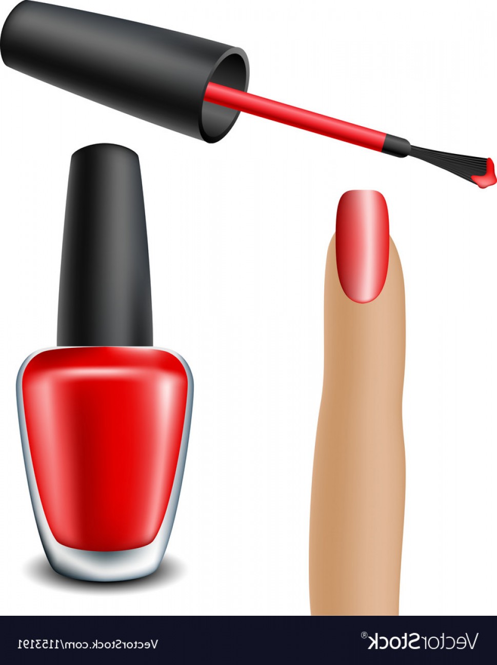 969x1296 Red Nail Polish With Woman Finger Vector Arenawp
