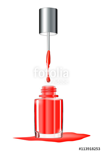 334x500 Nail Polish Bottle. Nails Art. Manicure. Spill. Splash. Drop. Red