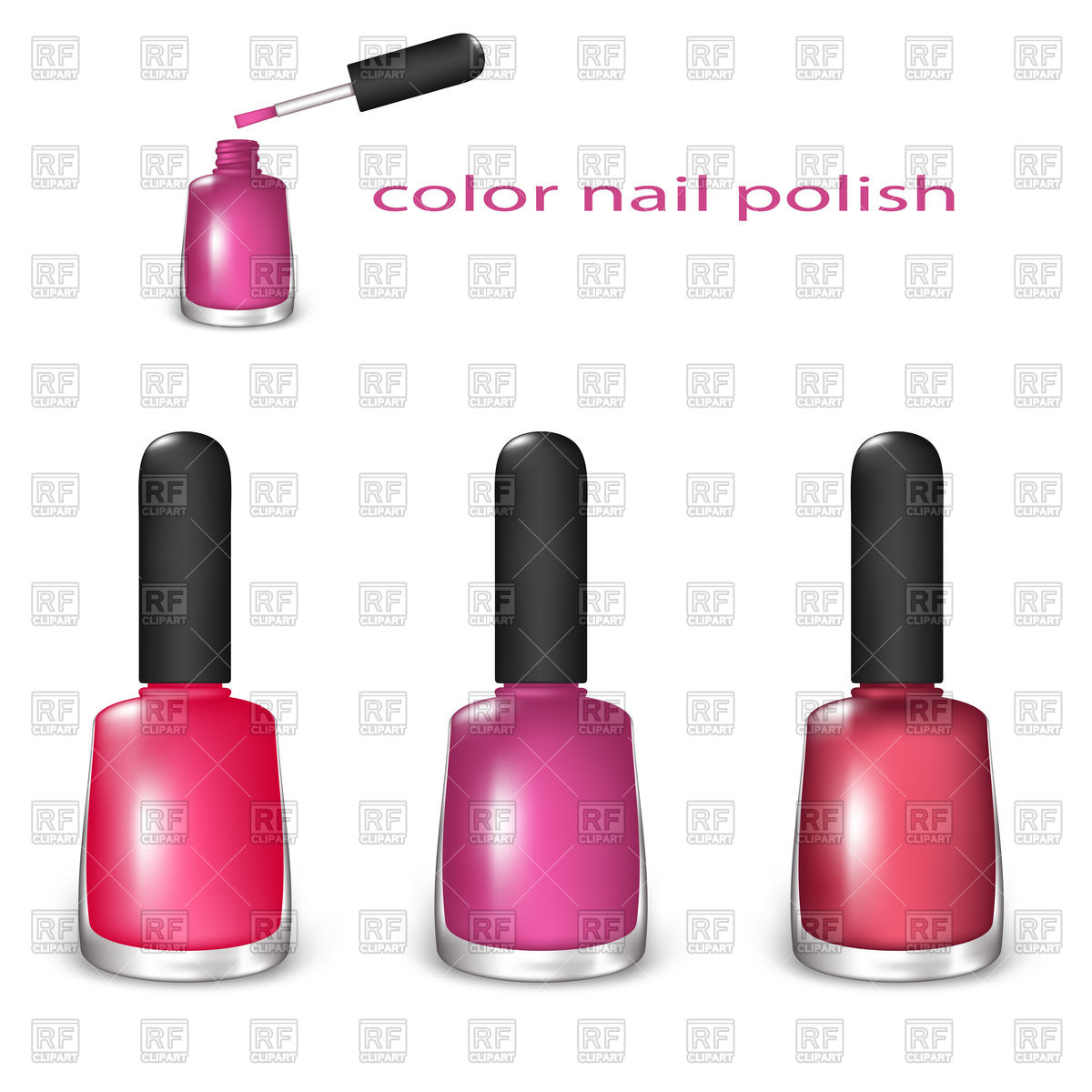1200x1200 Set Of Nail Polish Vector Image Vector Artwork Of Beauty