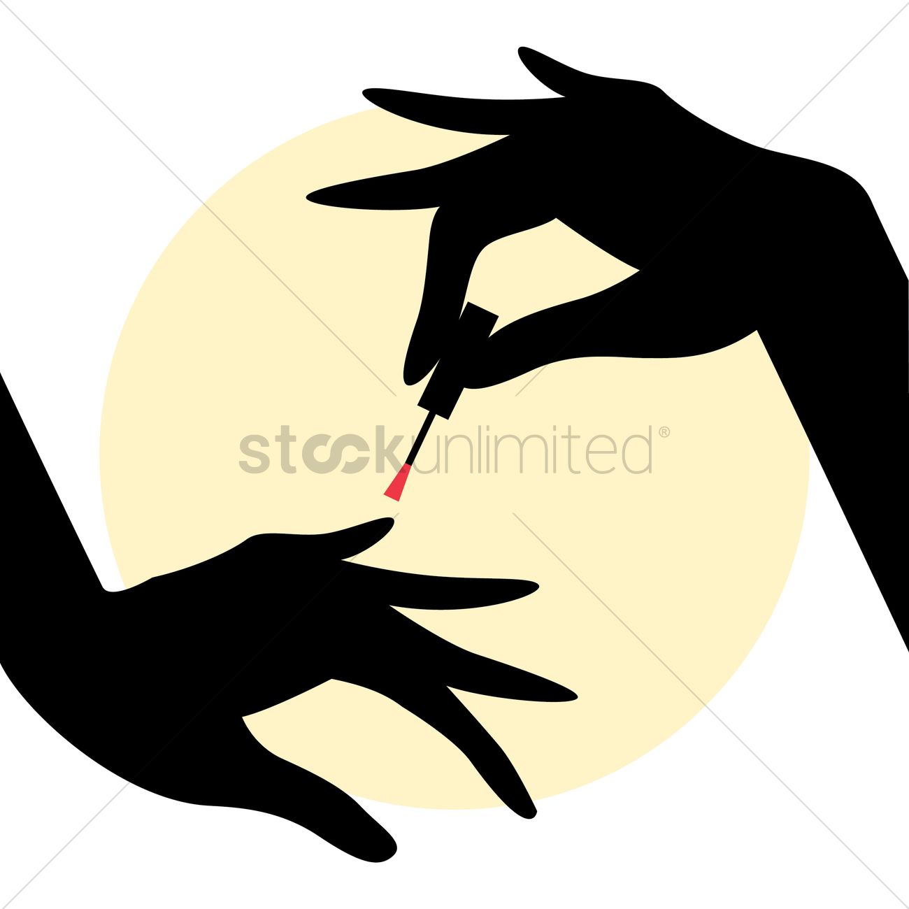 1300x1300 Woman Hands With Nail Polish Vector Image