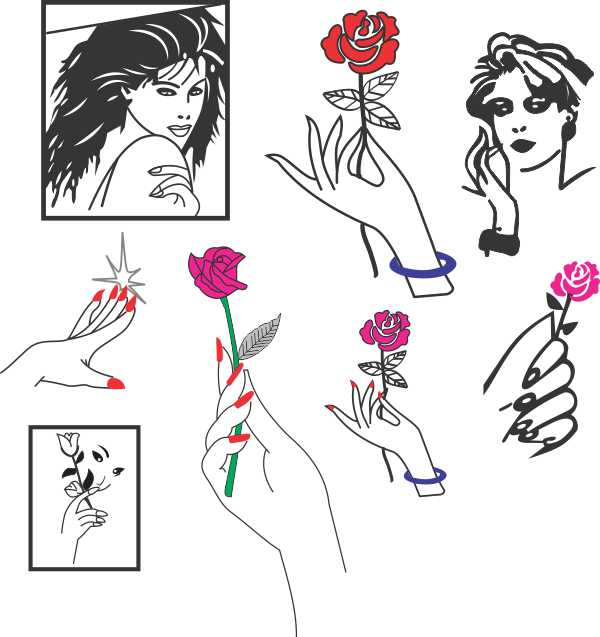 600x637 Nail Design Vector