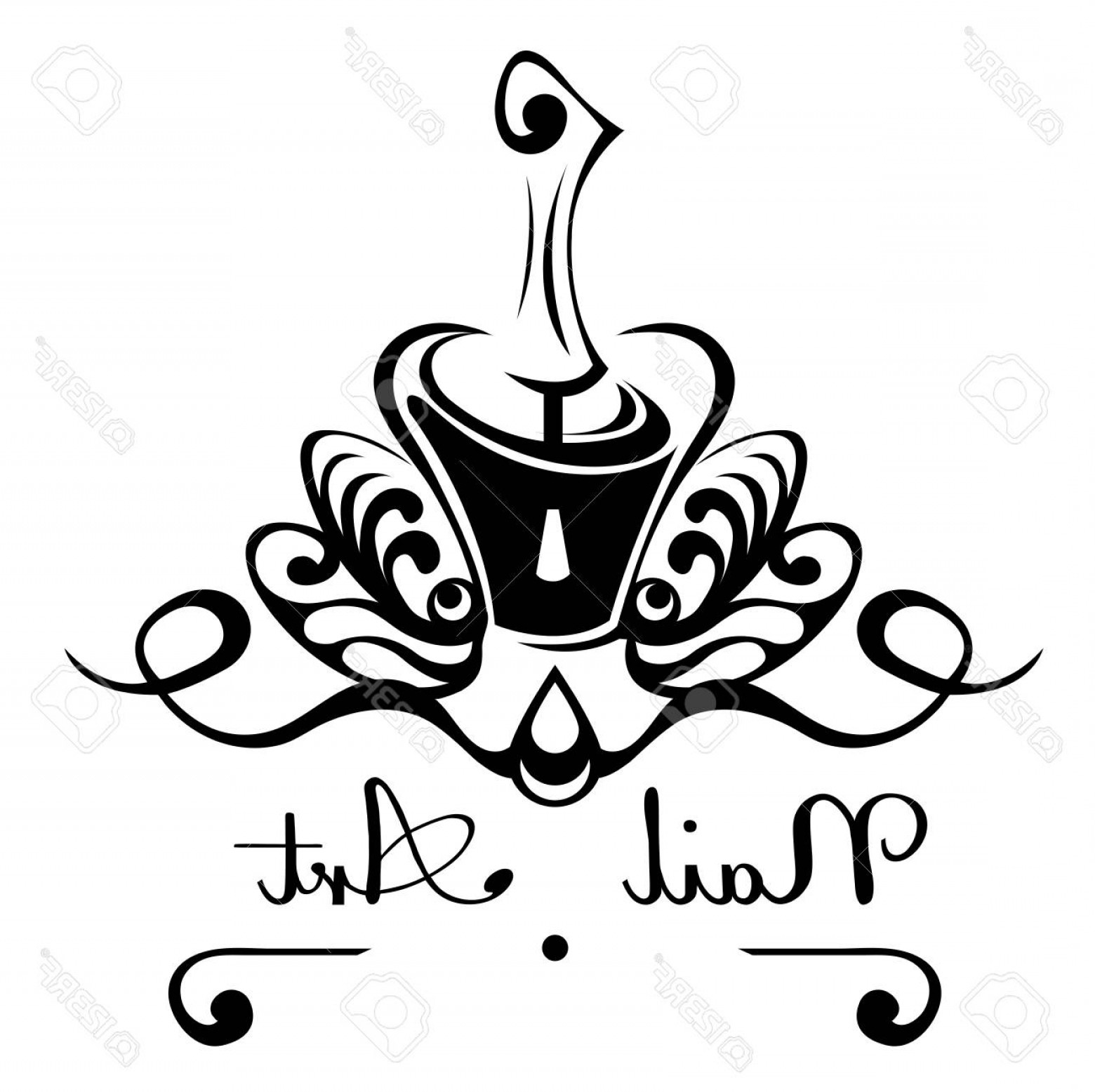 1560x1556 Photostock Vector Nail Art Abstract Vector Logo Bottle Of Nail